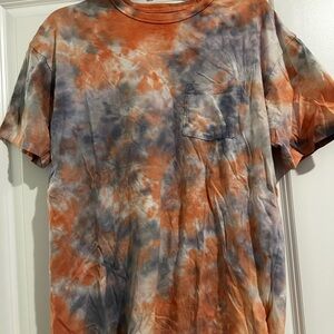 Unisex Orange and Purple Tie Dye Tshirt
